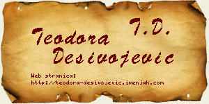 Teodora Desivojević vizit kartica